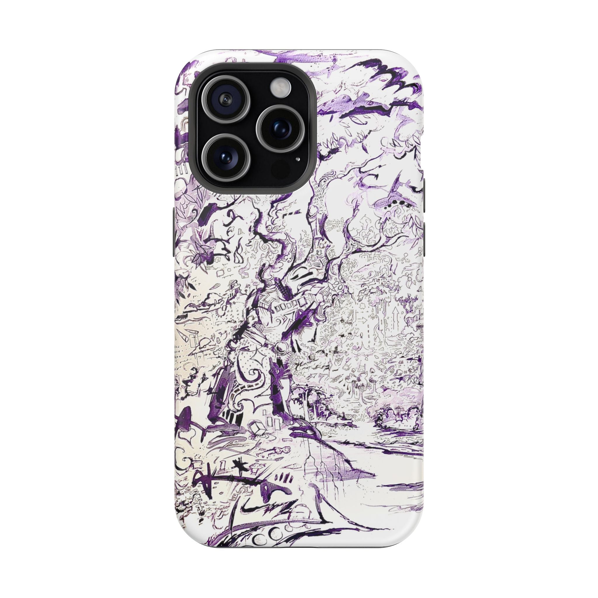 Purple Ink Tree Magnetic Tough Cases