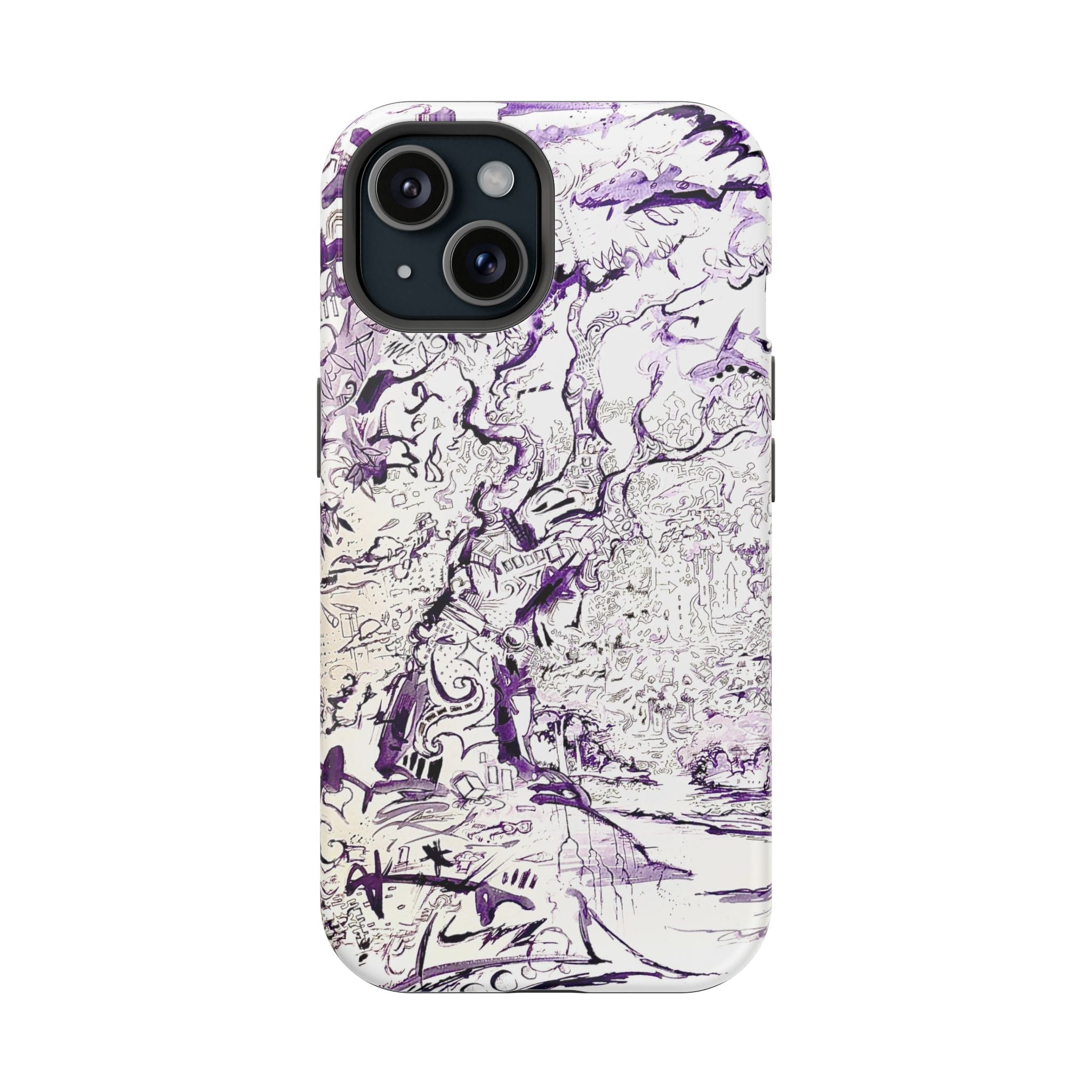 Purple Ink Tree Magnetic Tough Cases