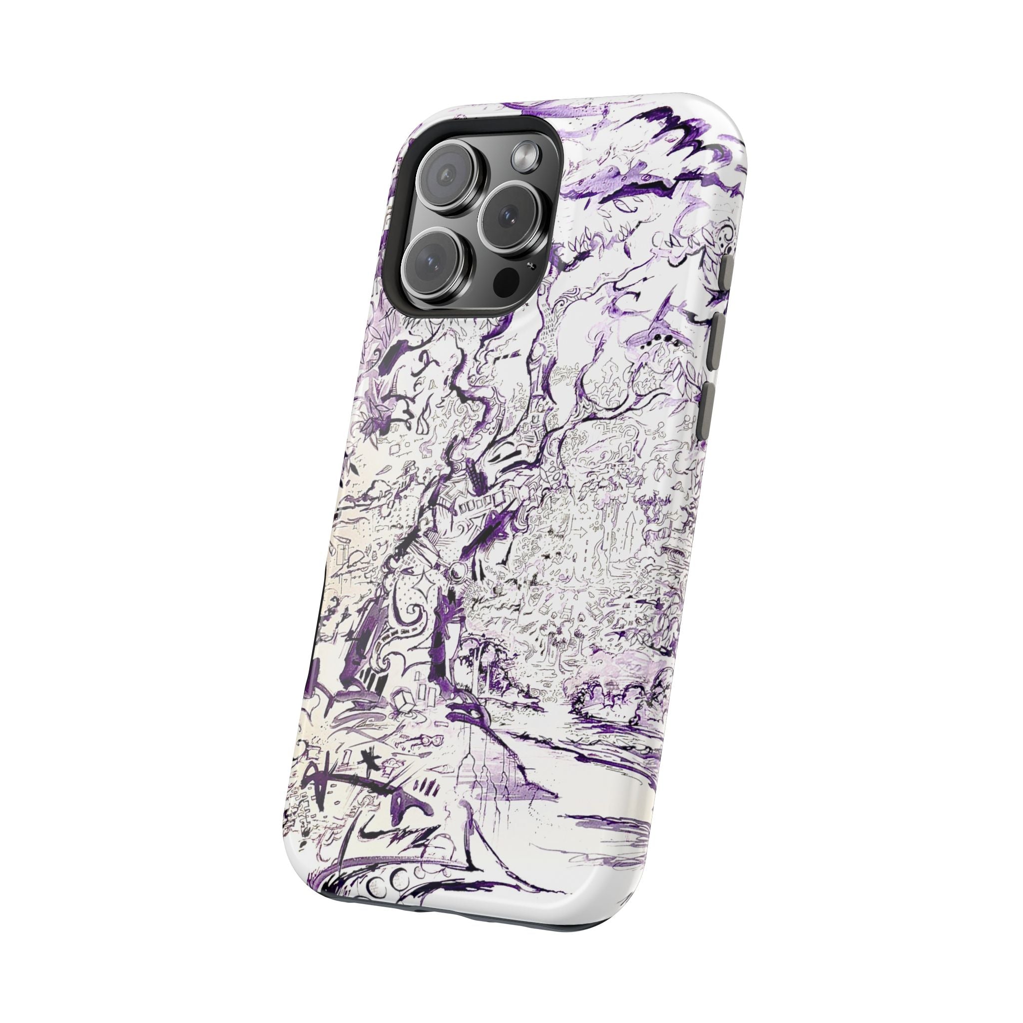 Purple Ink Tree Magnetic Tough Cases