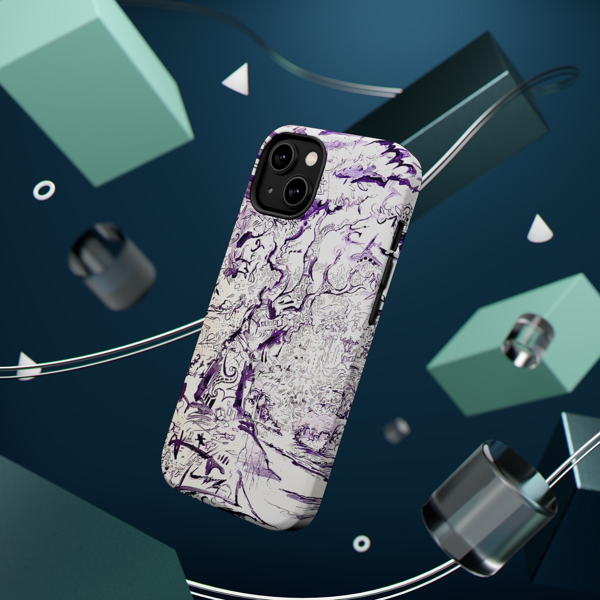 Purple Ink Tree Magnetic Tough Cases