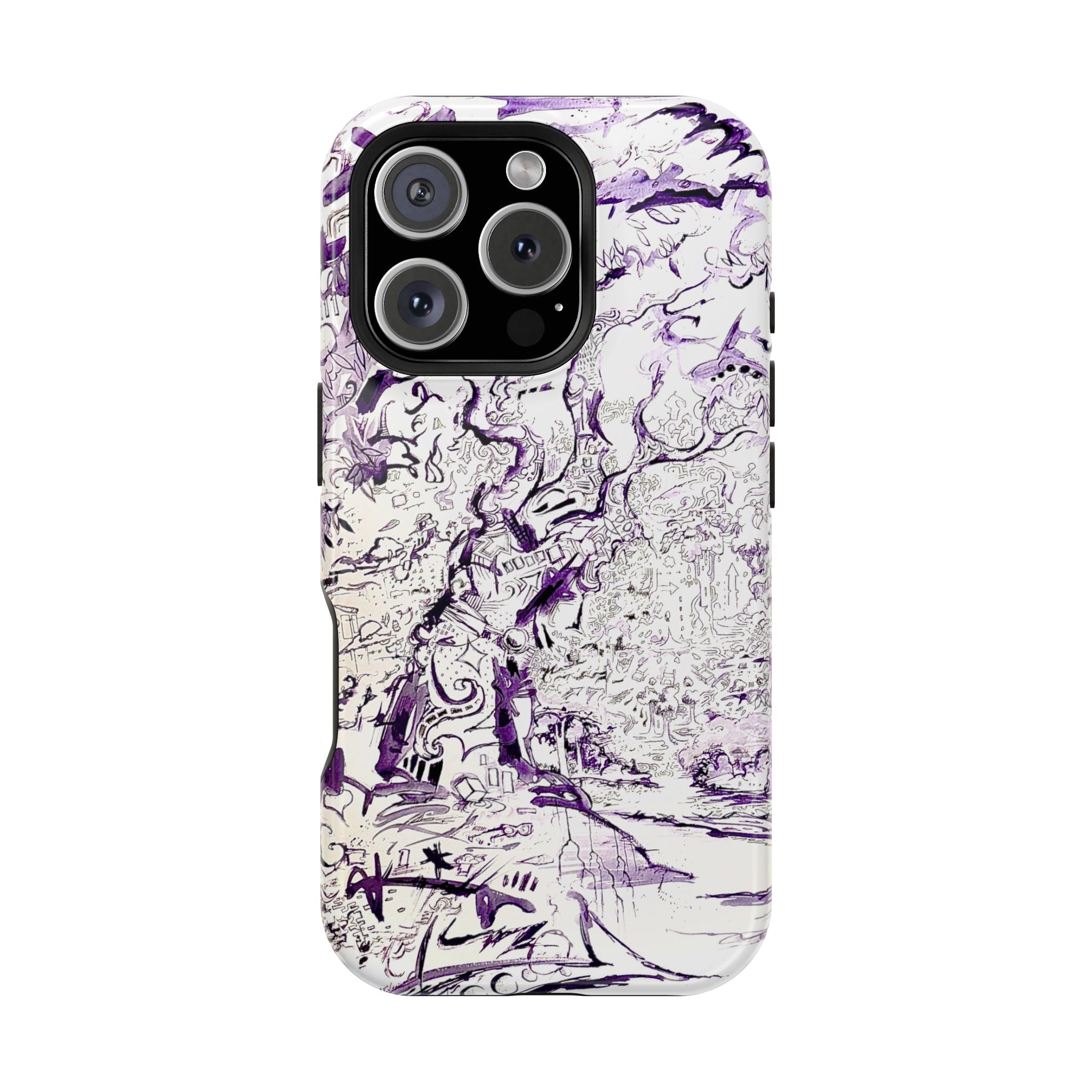 Purple Ink Tree Magnetic Tough Cases