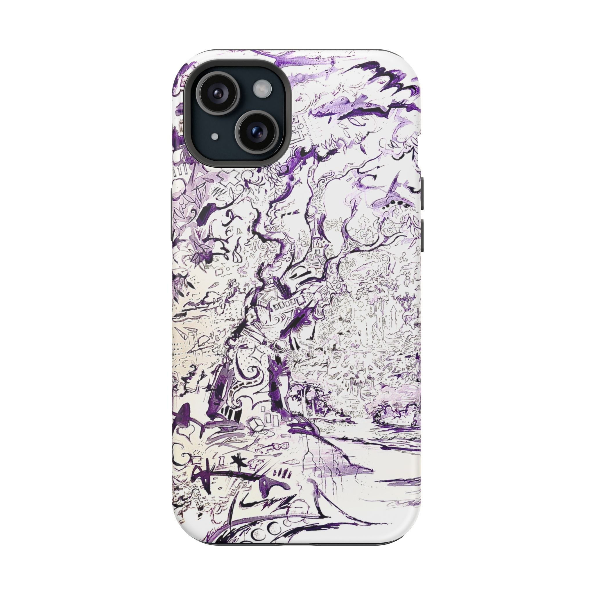 Purple Ink Tree Magnetic Tough Cases