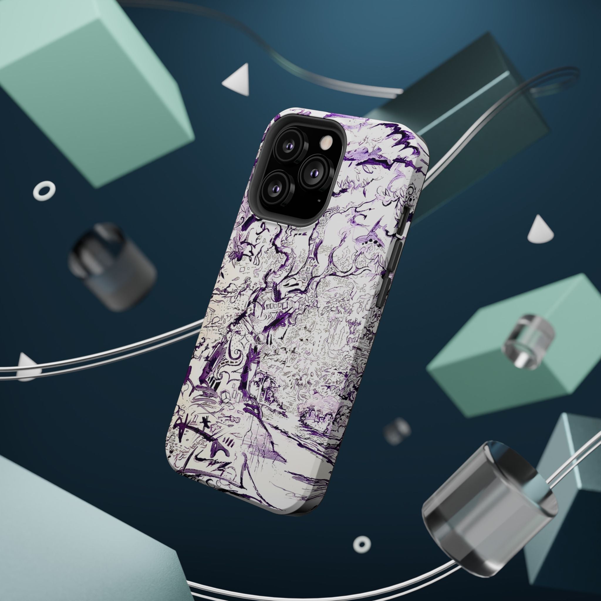 Purple Ink Tree Magnetic Tough Cases