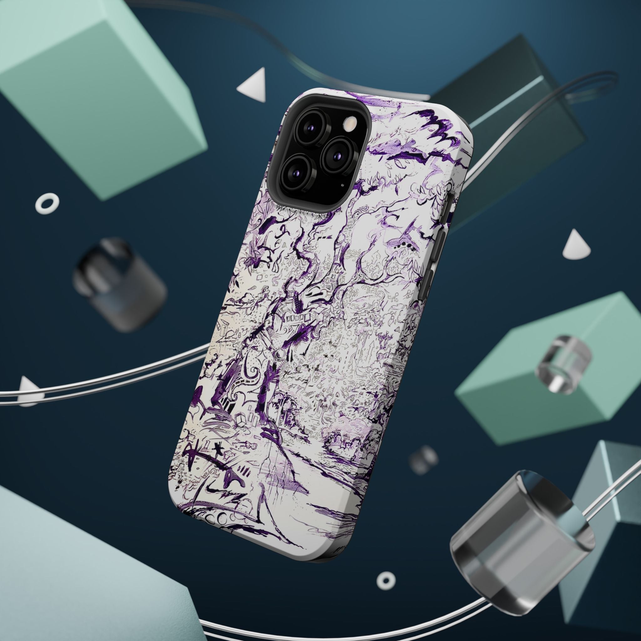 Purple Ink Tree Magnetic Tough Cases