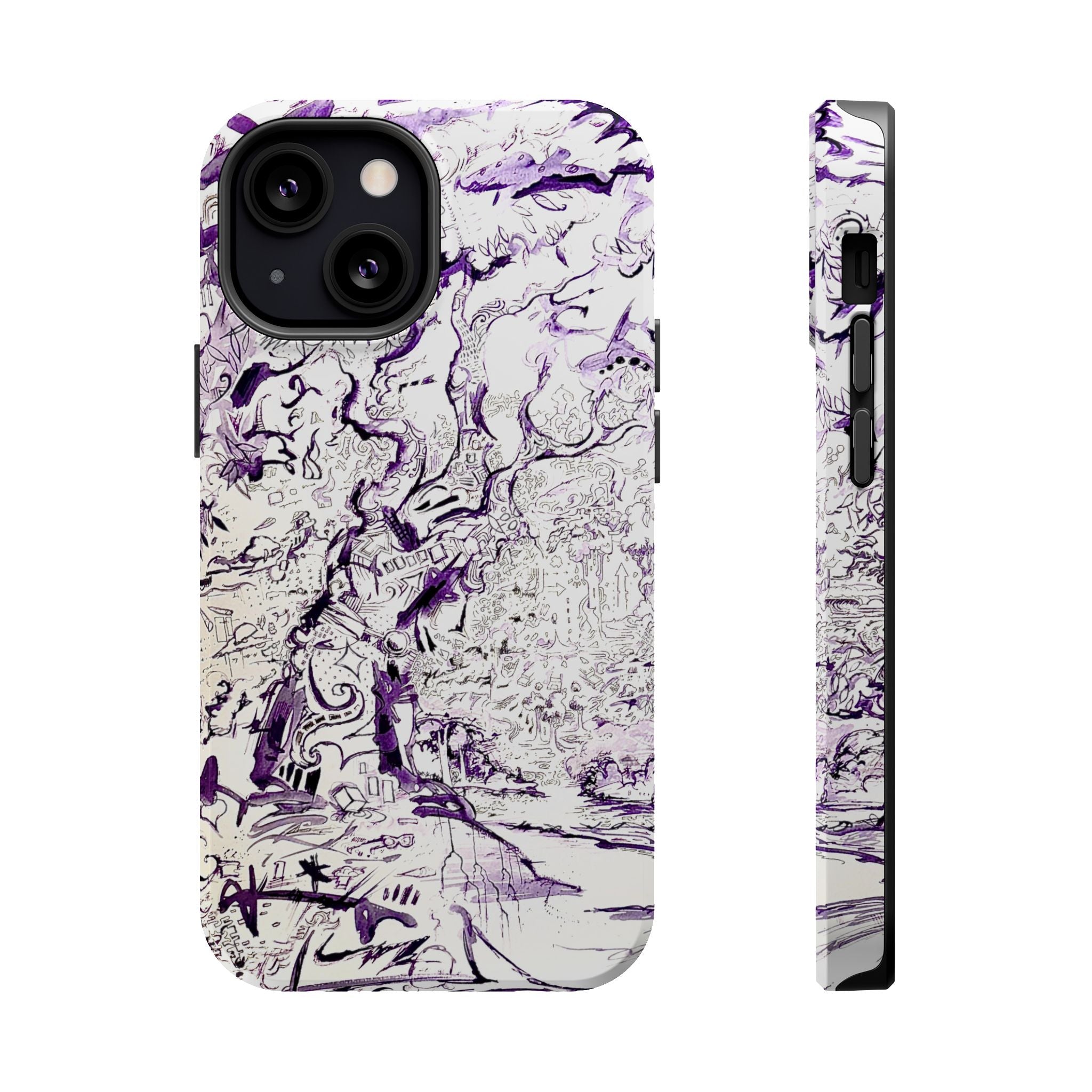 Purple Ink Tree Magnetic Tough Cases