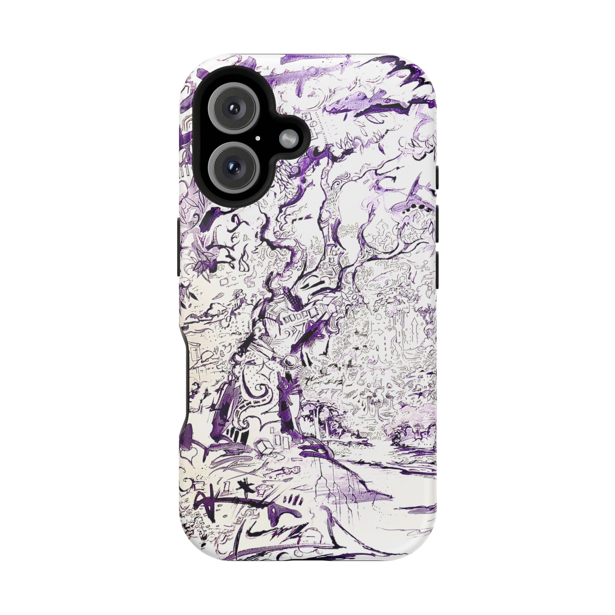Purple Ink Tree Magnetic Tough Cases