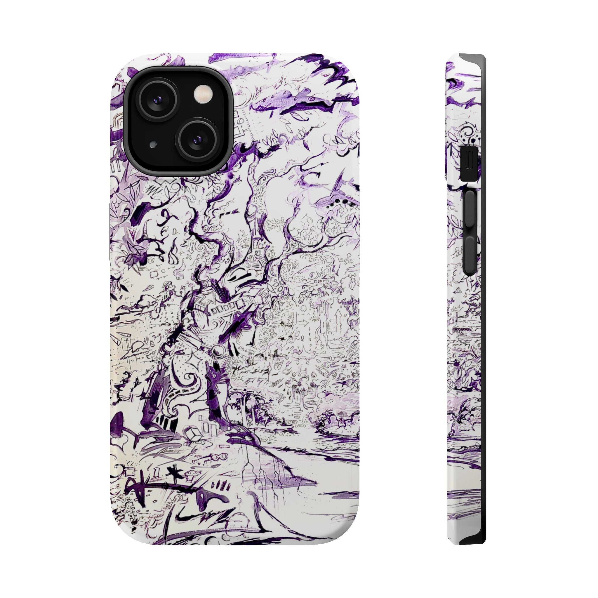 Purple Ink Tree Magnetic Tough Cases