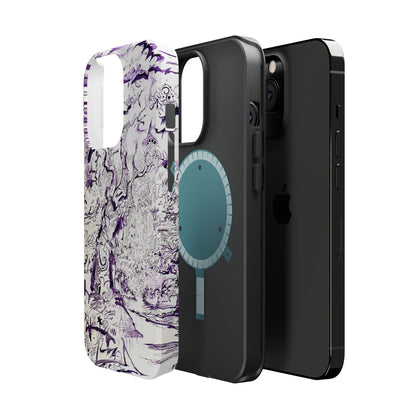Purple Ink Tree Magnetic Tough Cases
