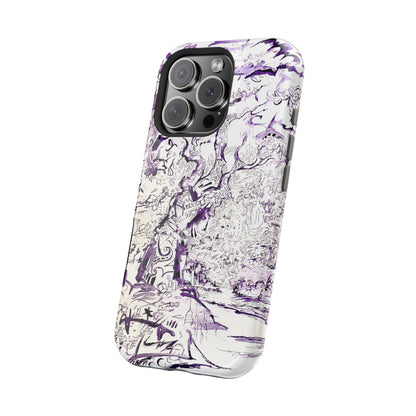 Purple Ink Tree Magnetic Tough Cases