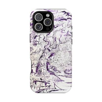 Purple Ink Tree Magnetic Tough Cases