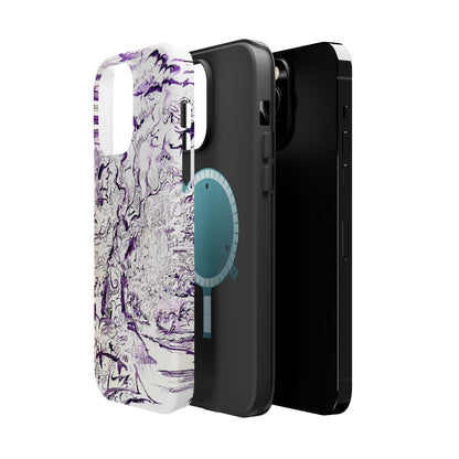 Purple Ink Tree Magnetic Tough Cases