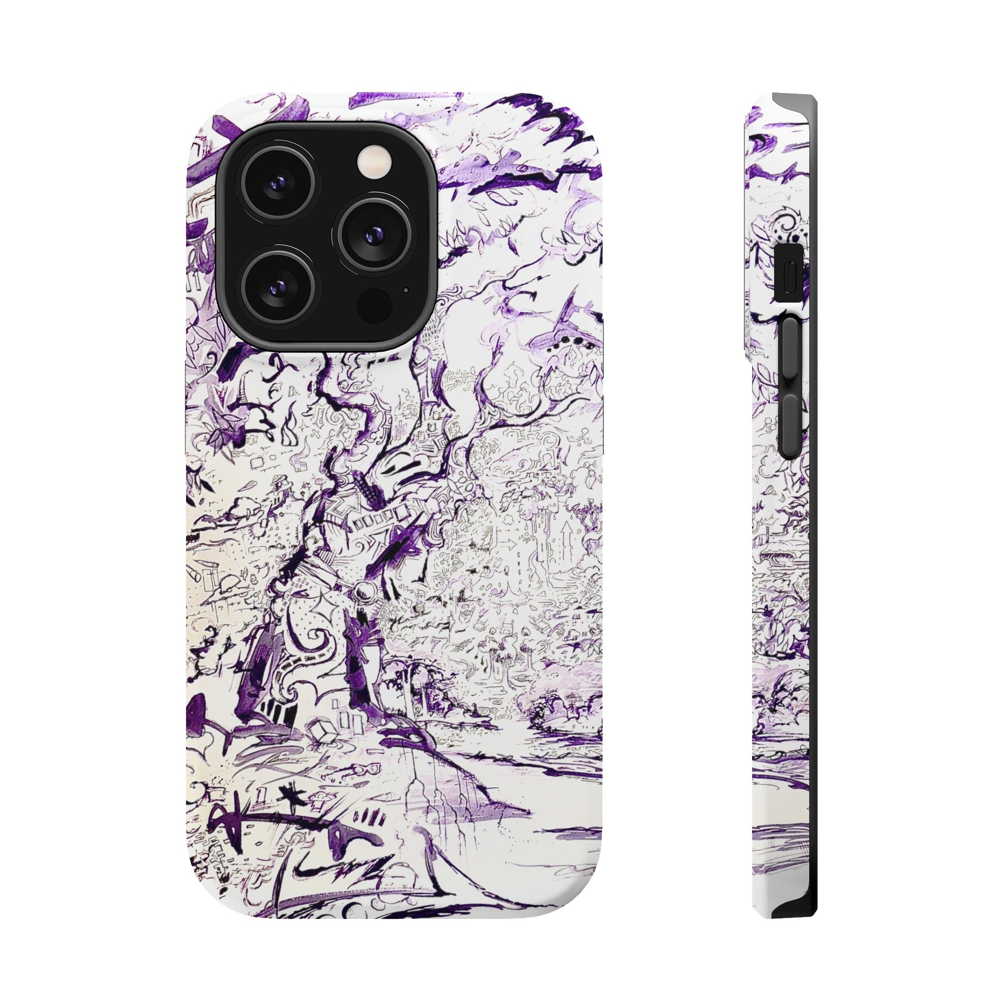 Purple Ink Tree Magnetic Tough Cases