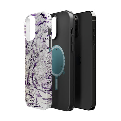Purple Ink Tree Magnetic Tough Cases