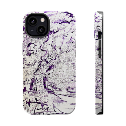 Purple Ink Tree Magnetic Tough Cases