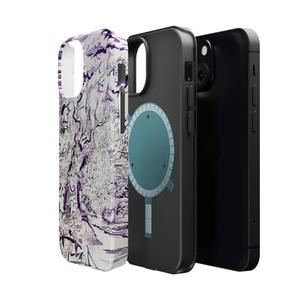 Purple Ink Tree Magnetic Tough Cases