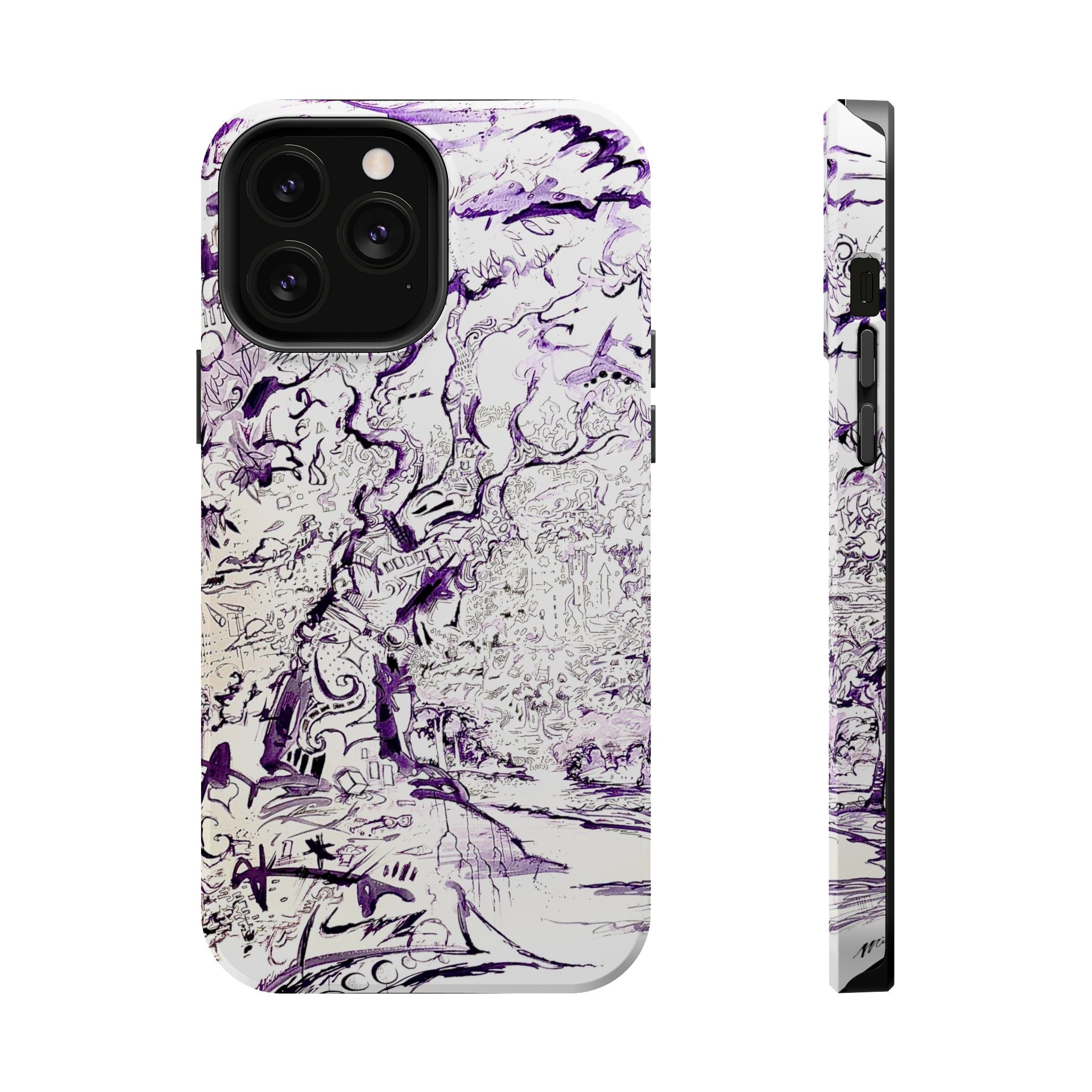 Purple Ink Tree Magnetic Tough Cases