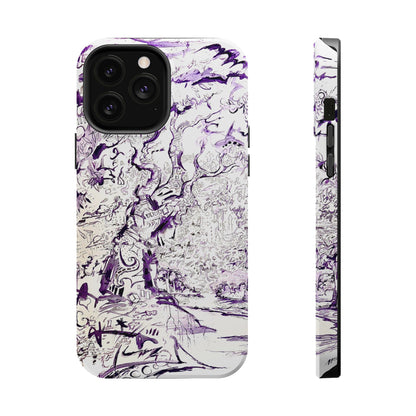 Purple Ink Tree Magnetic Tough Cases