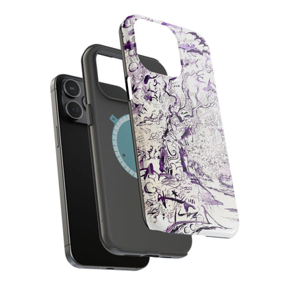 Purple Ink Tree Magnetic Tough Cases