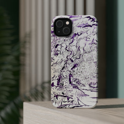 Purple Ink Tree Magnetic Tough Cases