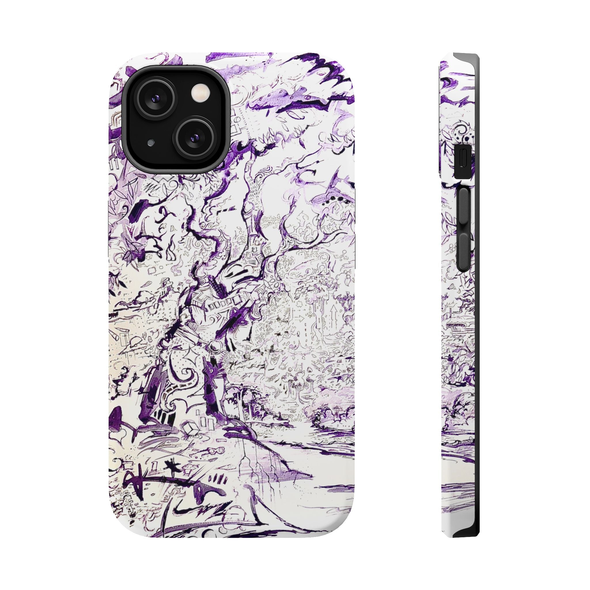 Purple Ink Tree Magnetic Tough Cases