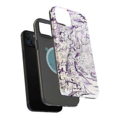 Purple Ink Tree Magnetic Tough Cases