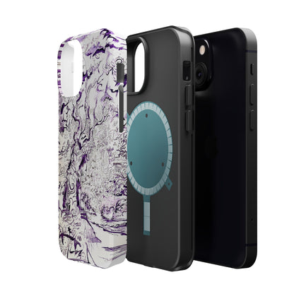 Purple Ink Tree Magnetic Tough Cases