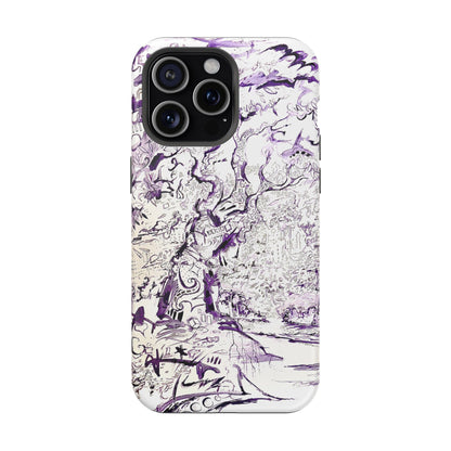 Purple Ink Tree Magnetic Tough Cases
