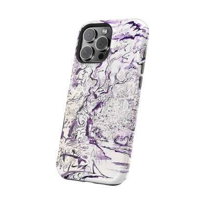 Purple Ink Tree Magnetic Tough Cases