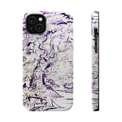 Purple Ink Tree Magnetic Tough Cases