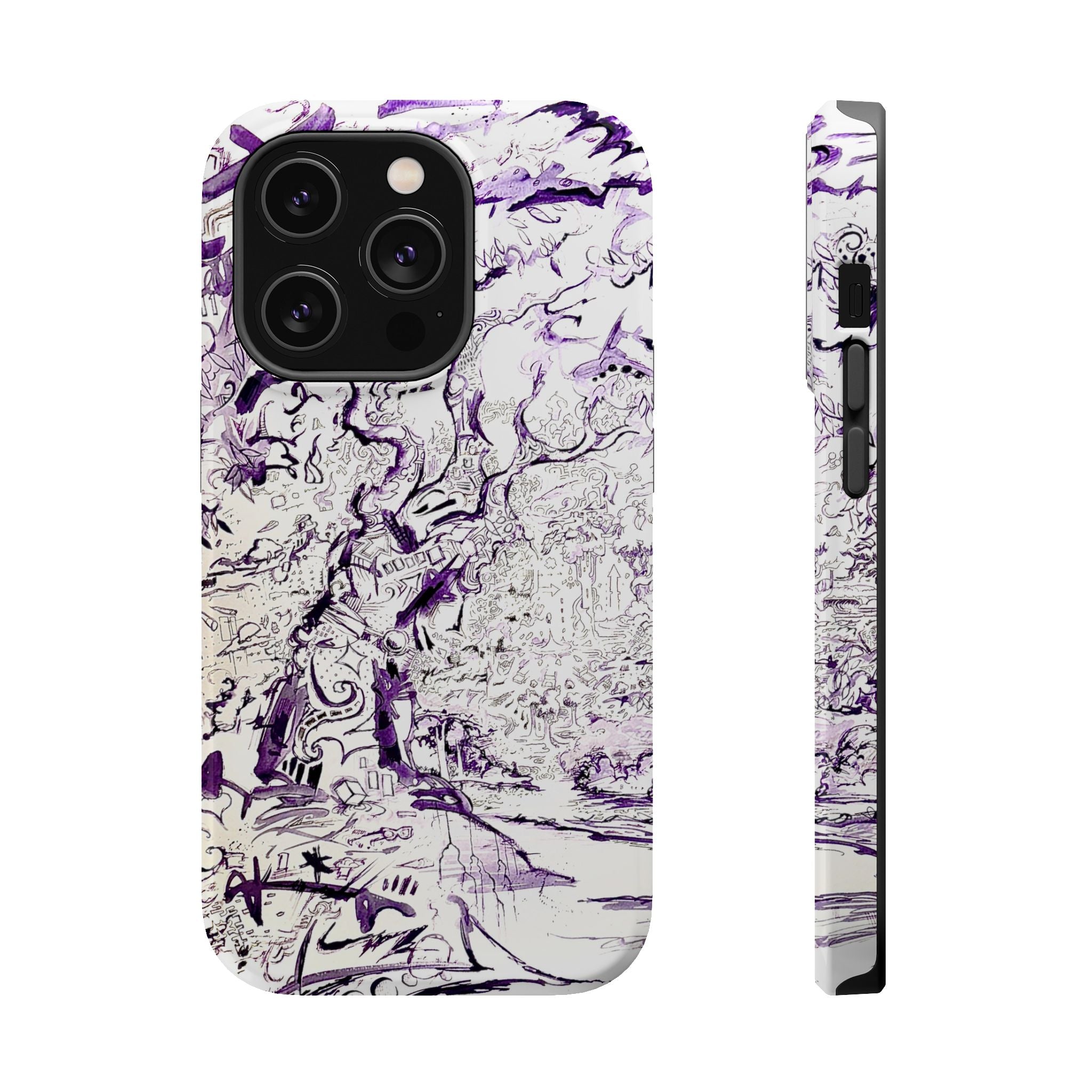 Purple Ink Tree Magnetic Tough Cases
