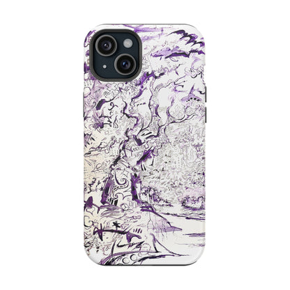 Purple Ink Tree Magnetic Tough Cases