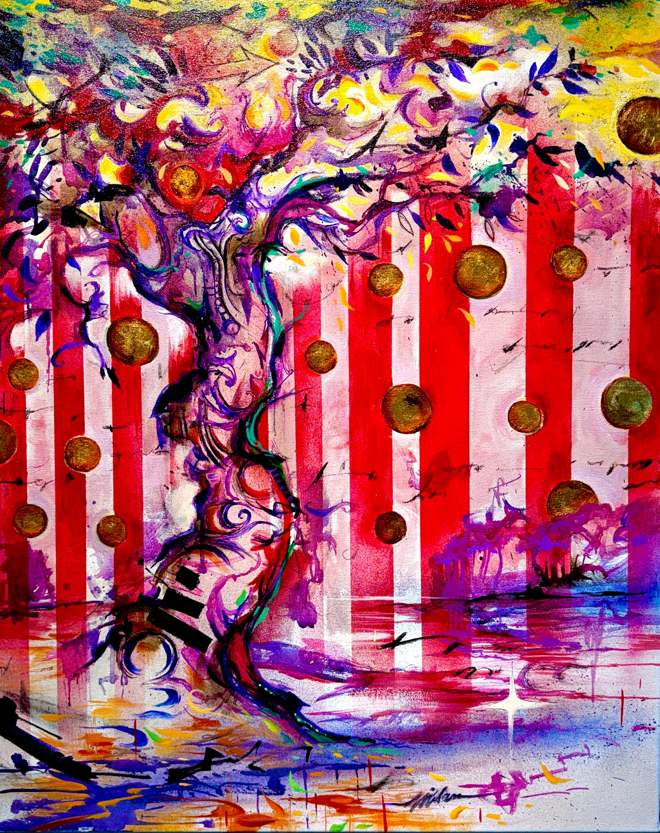 Tree with Stripes