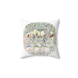 Spun Polyester Square Pillow: Forest Beatles