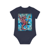 Baby Organic "Sea Horse" Short Sleeve Bodysuit