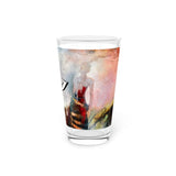 Abstract Lady Freezy : Pint Glass, 16oz